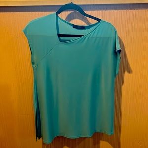 Sympli turquoise cap sleeve top. Sz 8